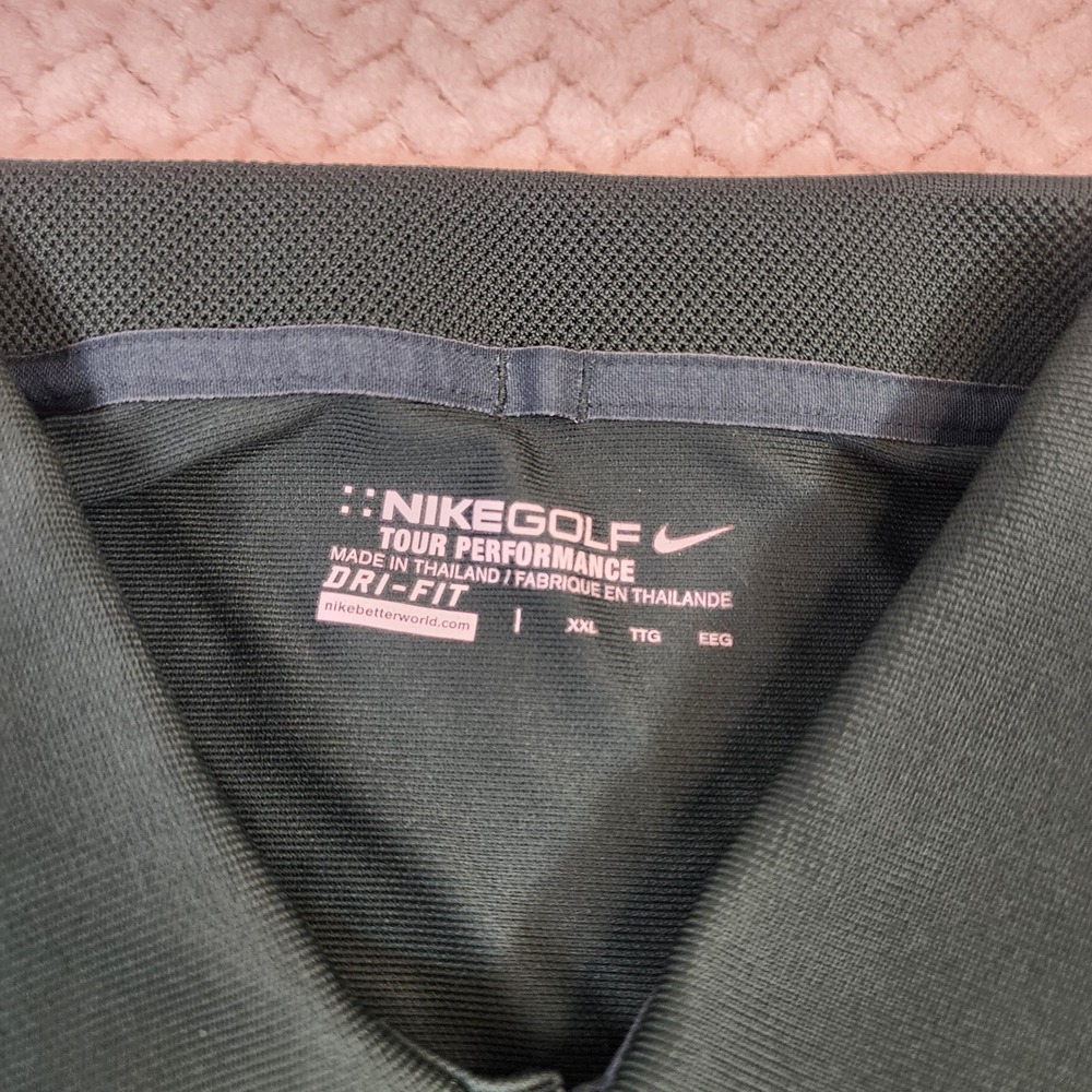 Nike Golf Dri-FIT Tour Performance Polo Shirt Men's XXL Green White Accents - Picture 3 of 8